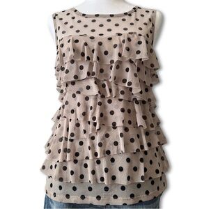 INC International Concepts Women's Polka Dot Mesh Top, Size PS